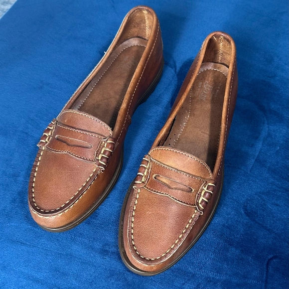 Vintage GH Bass & Co Penny Leather Loafer Shoes Brown Womens 7.5B made in USA - Picture 3 of 12